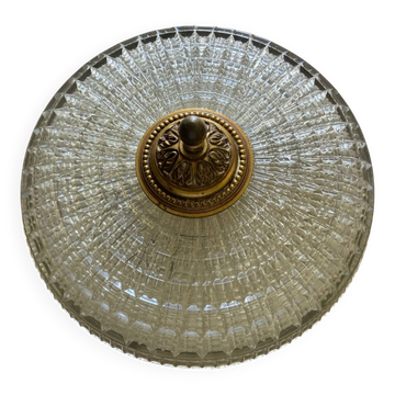Brass and glass ceiling light