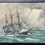 "Seascape". Oil on canvas.