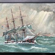"Seascape". Oil on canvas.