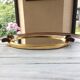 Plateau miroir art déco doré