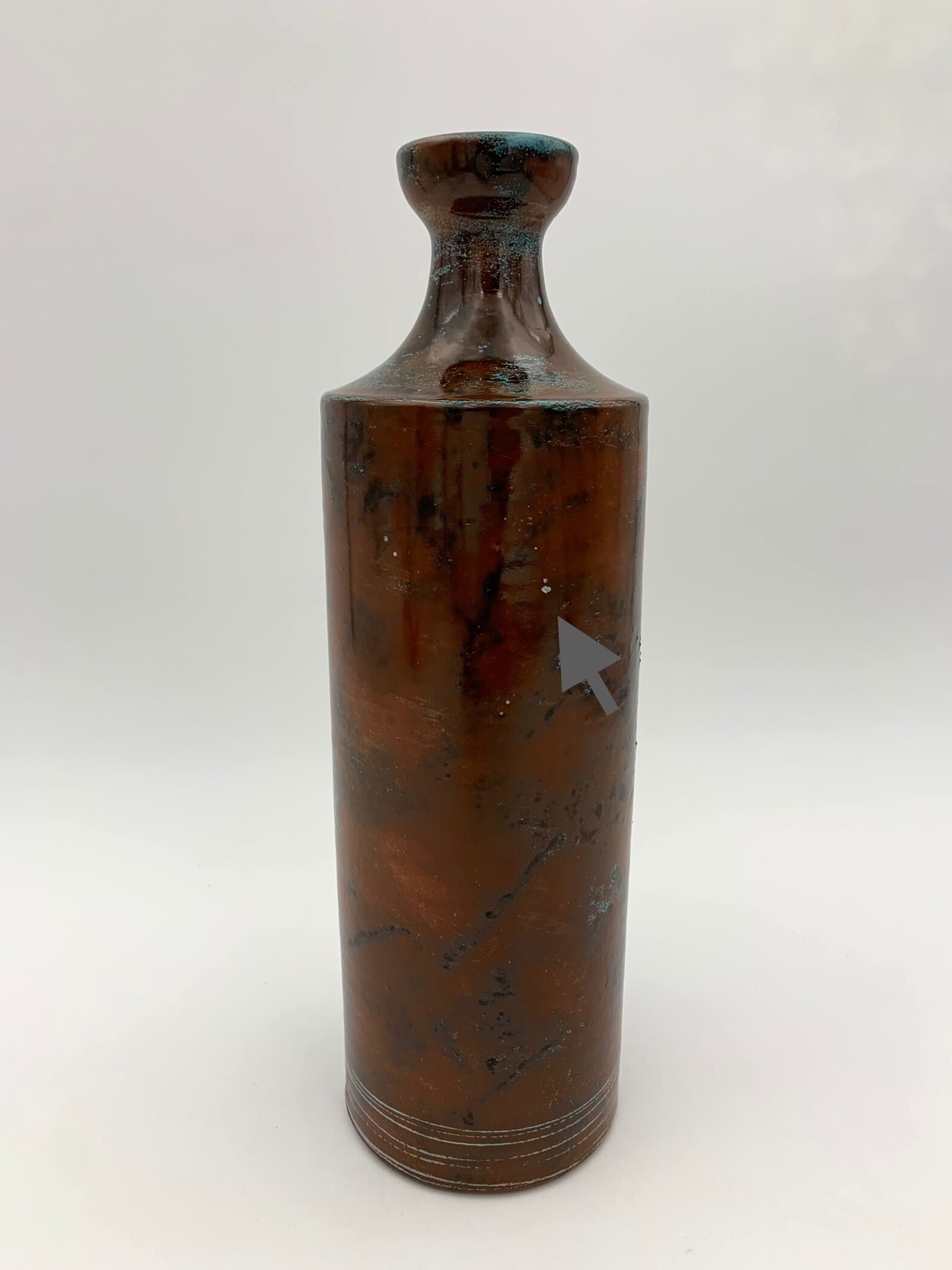 Vintage glazed terracotta ceramic, signed Yvon Roy, Ateliers Montgolfier - 1960s