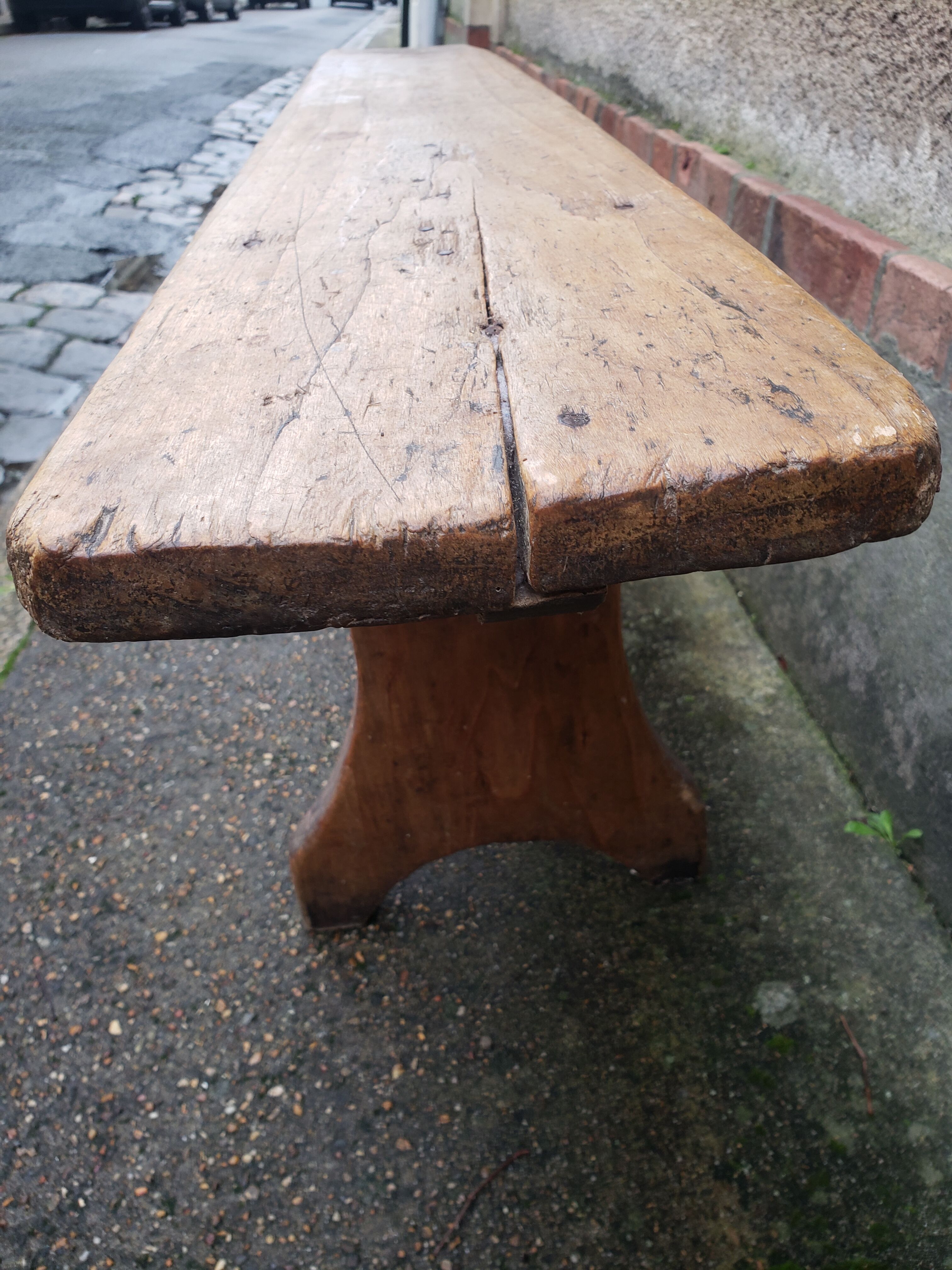 Wooden farm bench "perch"