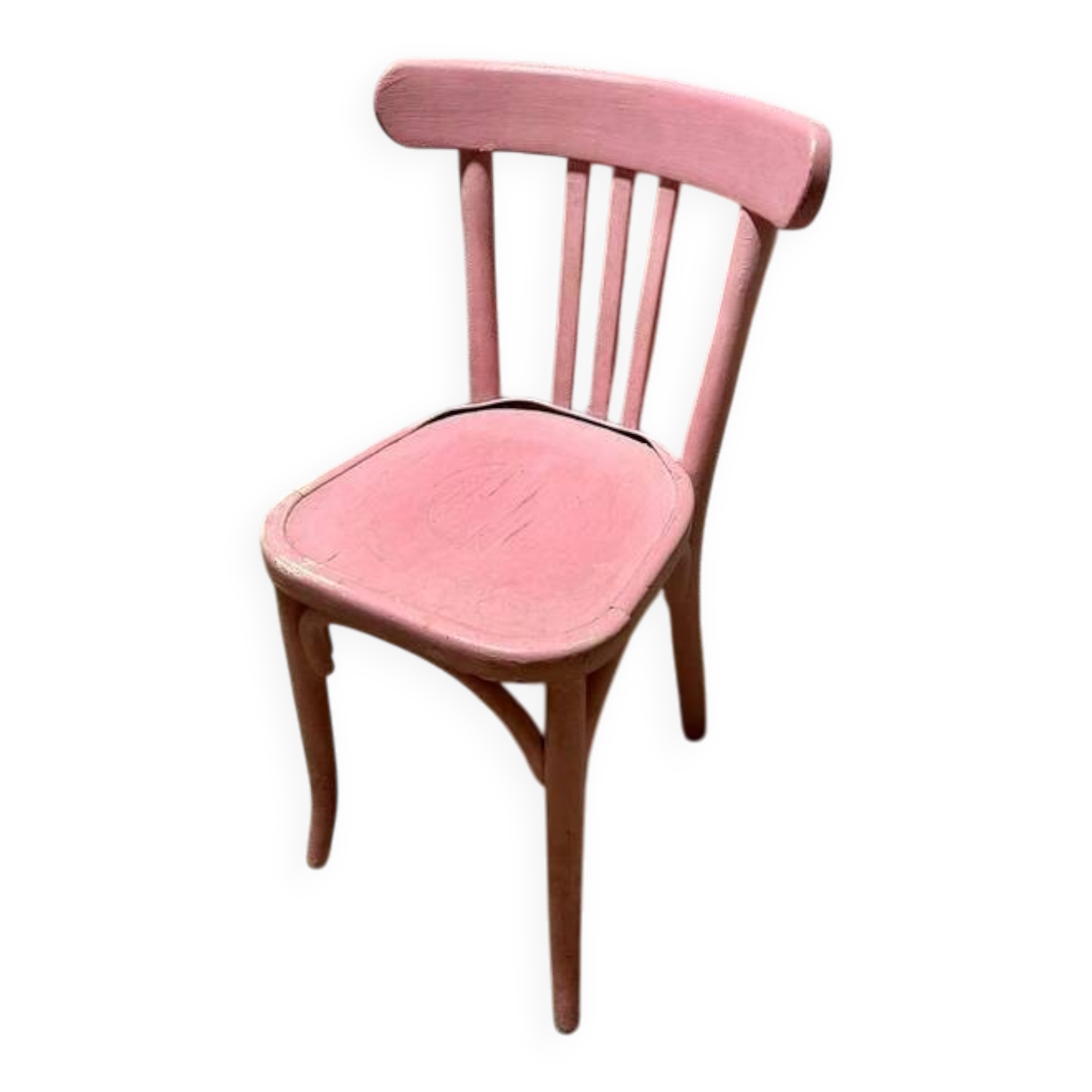 Chaise bistrot rose imparfaite