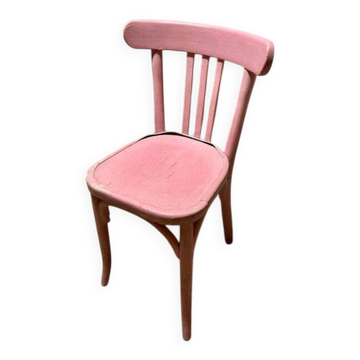 Imperfect pink bistro chair
