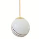 Vintage hollywood regency ball lamp in milk glass gold