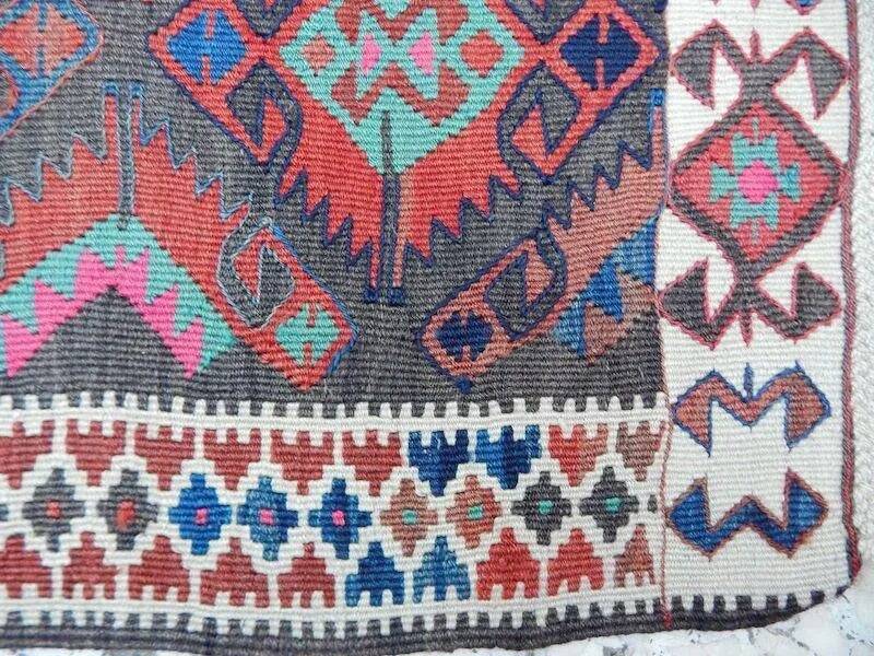 Vintage Turkish hallway rug 148x393 cm