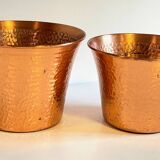 HAMMERED COPPER CACHE-POTS 1960s