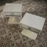 Pair of bedside tables, vintage tulip feet