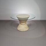 Retro Vintage Sheaf Of Wheat Bamboe dining table By Mcguire America Wide 122 Height 72 cm