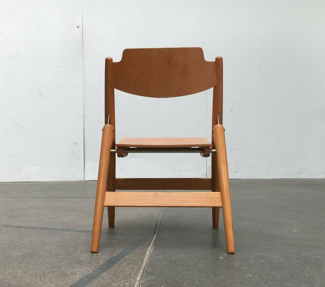 Set of folding chairs for children SE 18 German mid-century by Egon Eiermann for Wilde+Spieth, 1950s