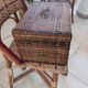 Old wicker trunk
