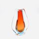 Large Sculptural Sommerso Vase Murano Flavio Poli Seguso Vetri d'Arte