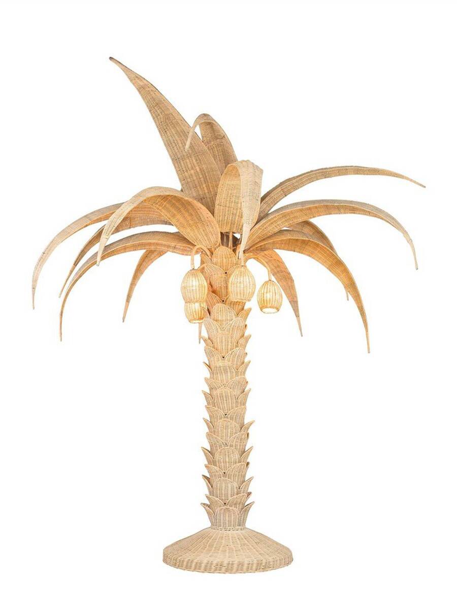 New design XXL rattan palm tree lamp ‘Tropical’