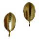 A pair of mid-century Swedish brass wall lights.
