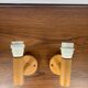 Scandinavian wooden wall light duo, beech, minimalist 1980