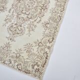 Beige And Brown Vintage Oushak Carpet sku 3578
