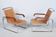 Czech Bauhaus Chrome Armchairs attributed to M. Breuer for Thonet, 1920s, Set of 2