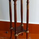 Saddle or pedestal table Napoleon III, marble and varnished wood base Ø30 x 82 cm