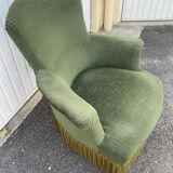 Velvet toad armchair