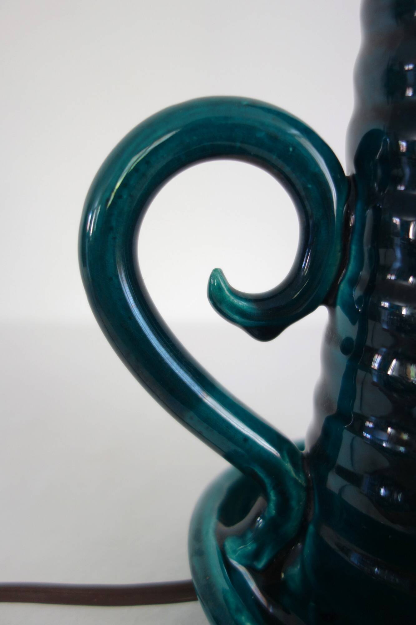 Accolay vintage green enamel candle holder lamp bases