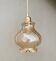 Vintage amber glass globe pendant light