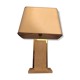 Travertine and Camille Breesch 1970 brass table lamp