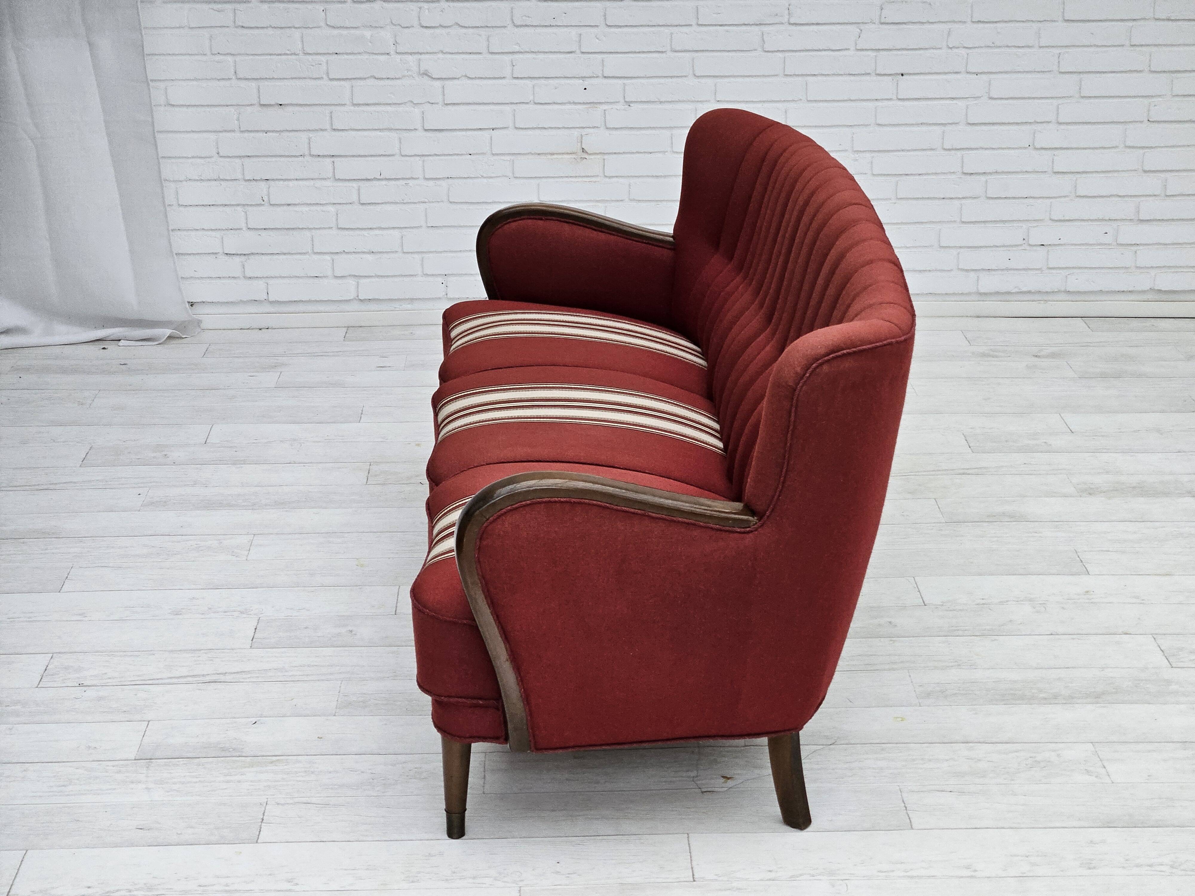 1960s, Danish 3-seater sofa by Alfred Christensen, furniture wool.