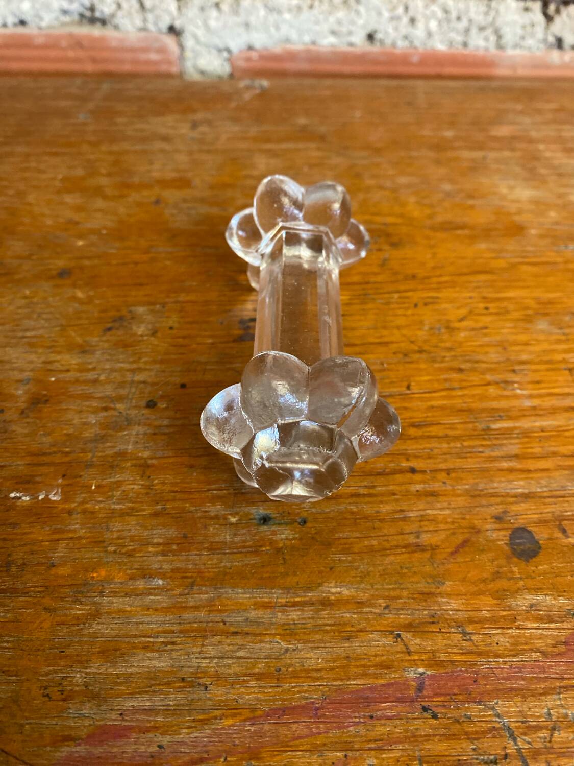 Set of 12 Antique Molded Bubble Glass Knife Rests Vintage Tableware