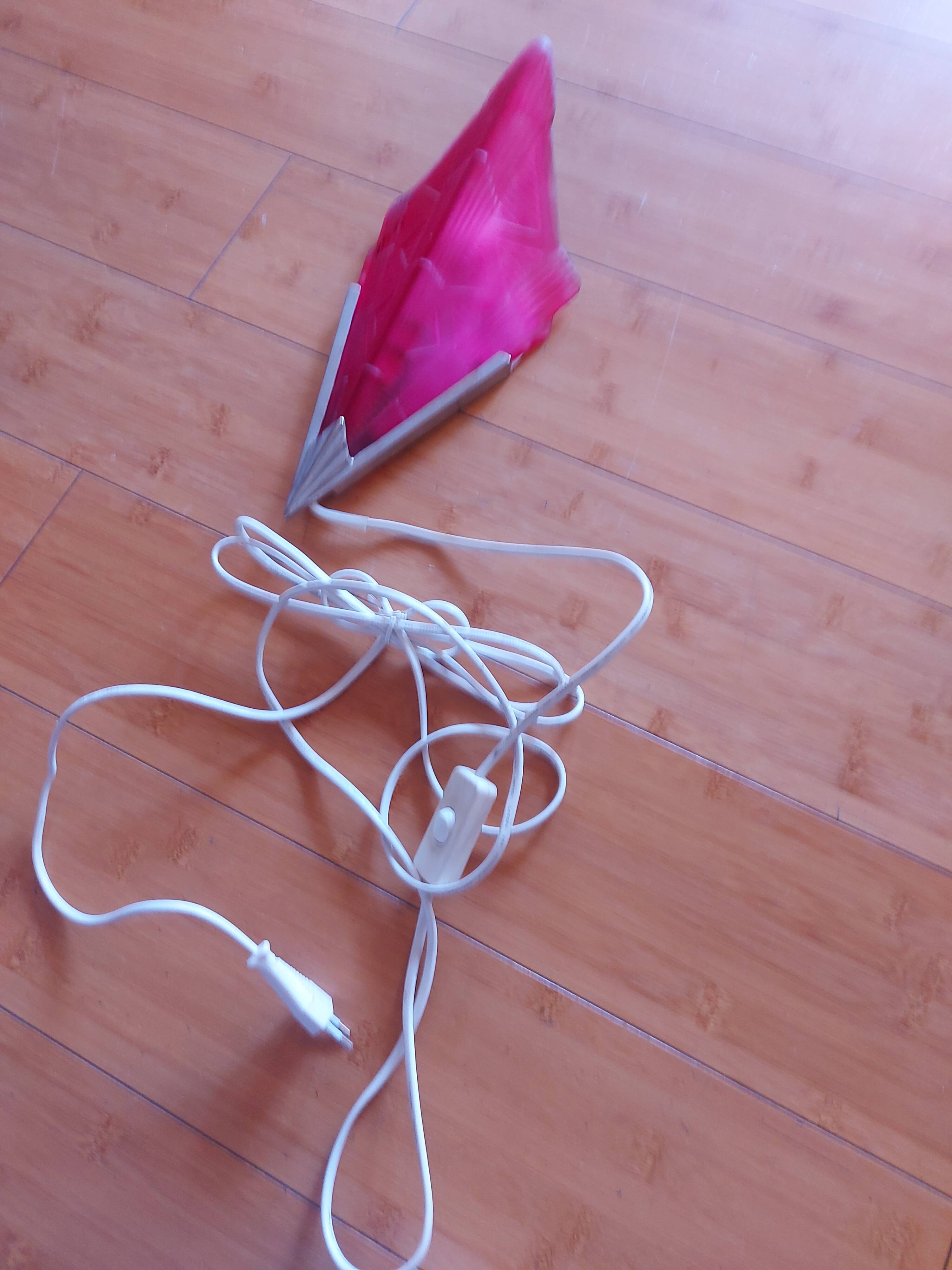 Vintage Ikea wall lamp in tyoe art deco glass