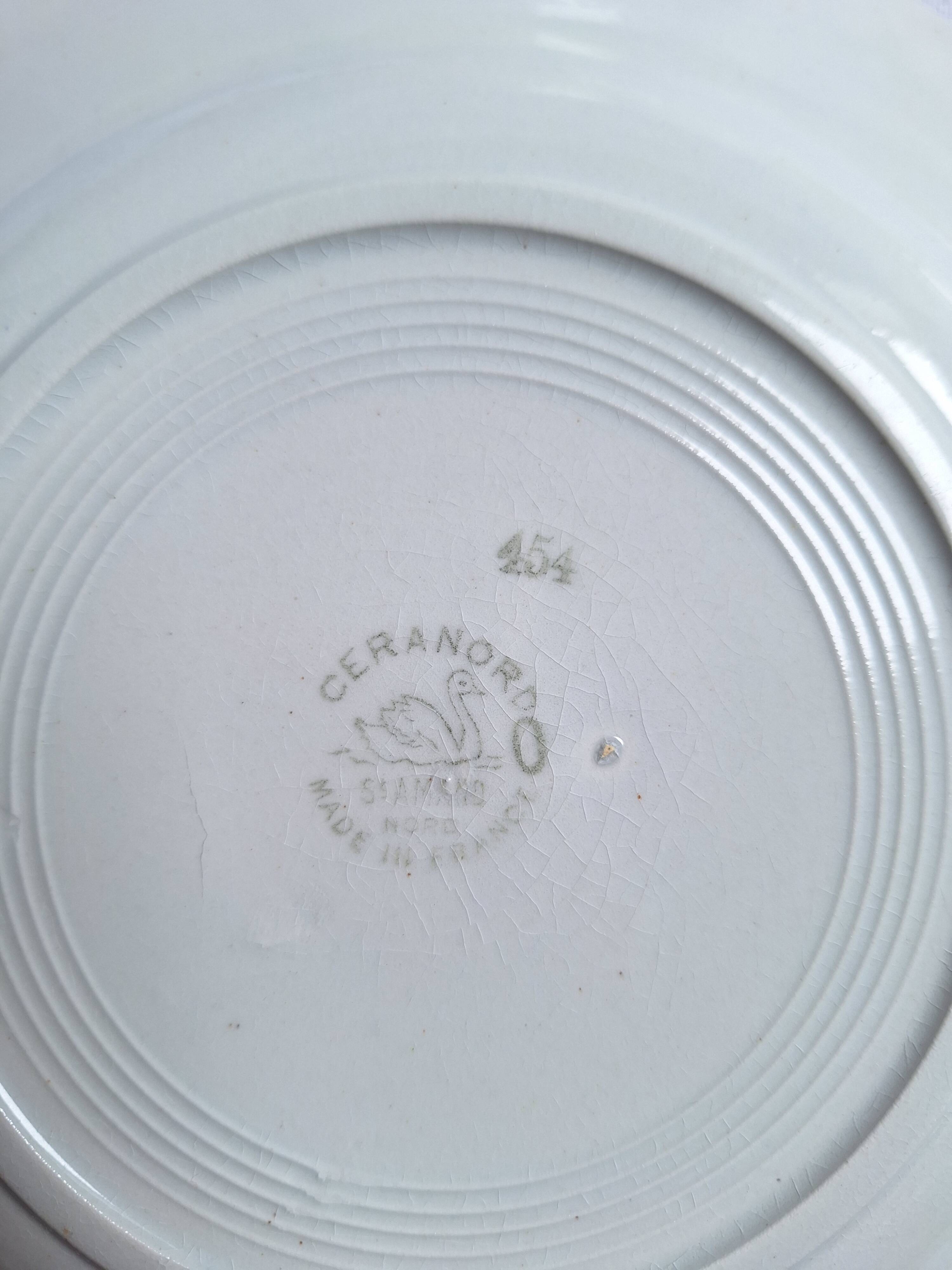 Vintage Gien and St Amand soup plates