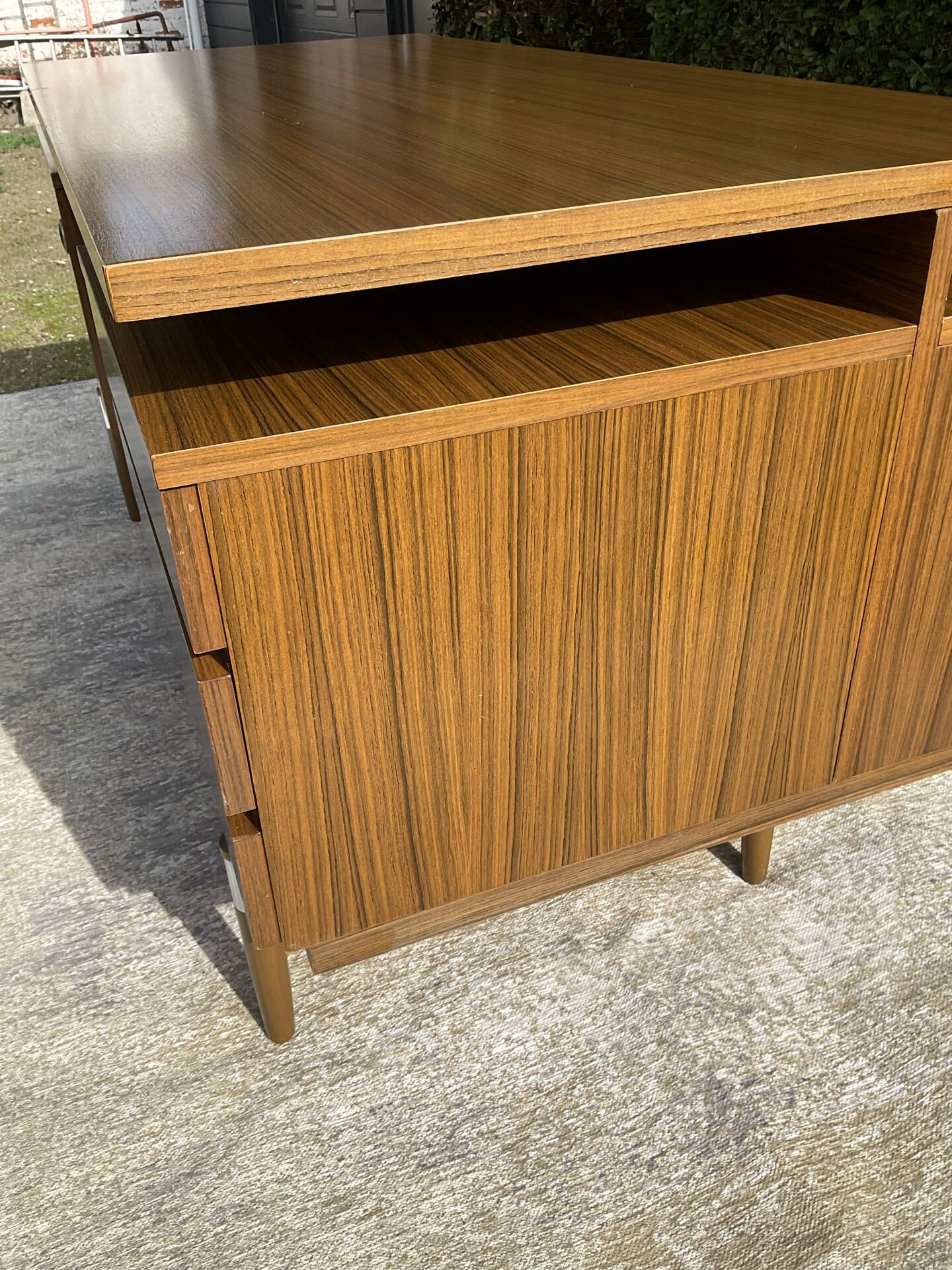 Vintage double-sided executive desk from the 1960s.