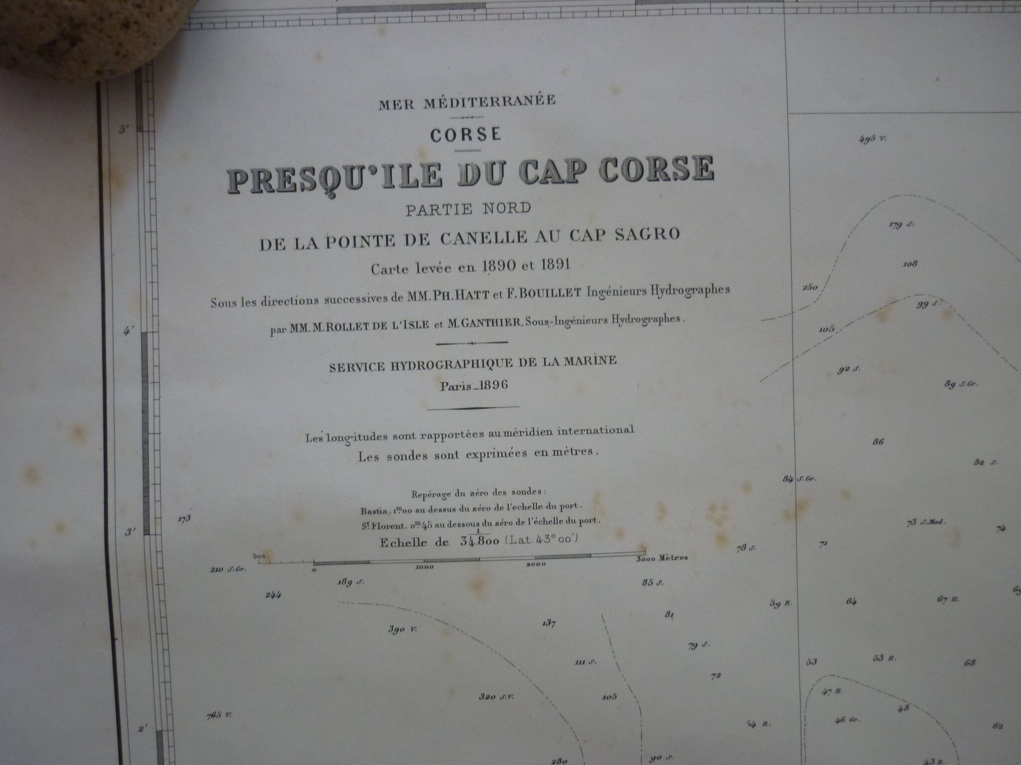 Map of the navy "cap corse - canelle - cap sagro" nº 4911