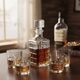 Luminarc Quadrille whisky service: decanter & 6 glasses from the 1970s.