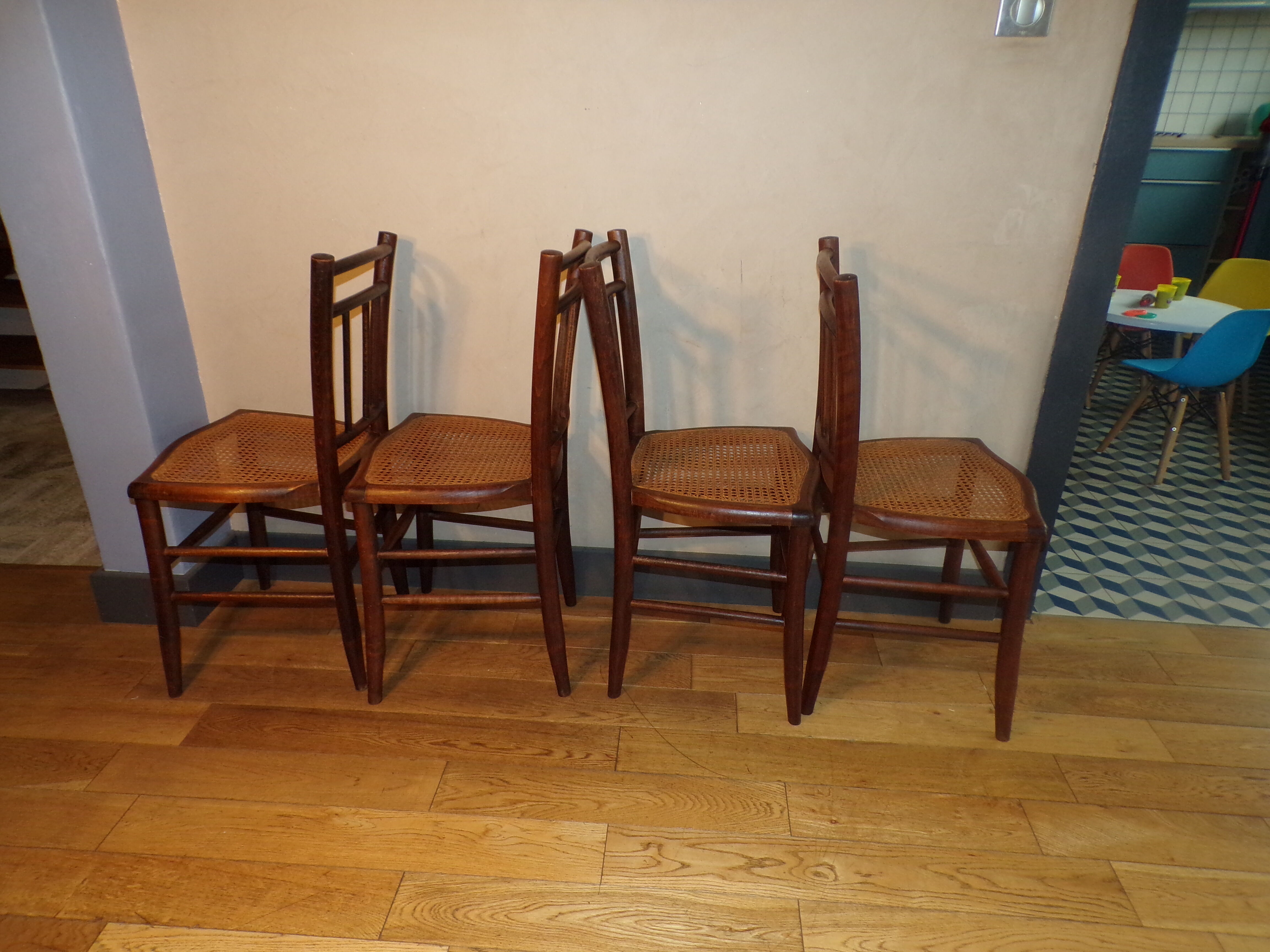 Suite 4 chairs 1900 cane
