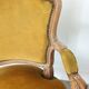Vintage velvet convertible armchair mustard yellow