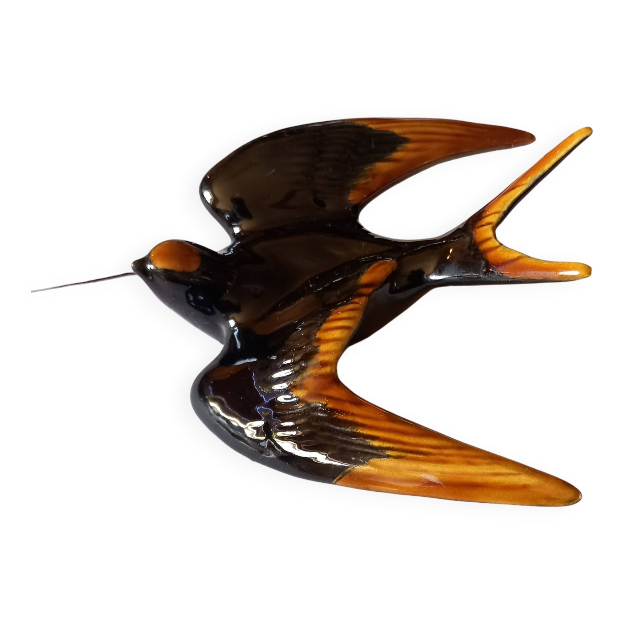 Vintage ceramic swallow wall decoration