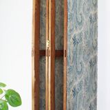 Wood and cashmere fabric screen