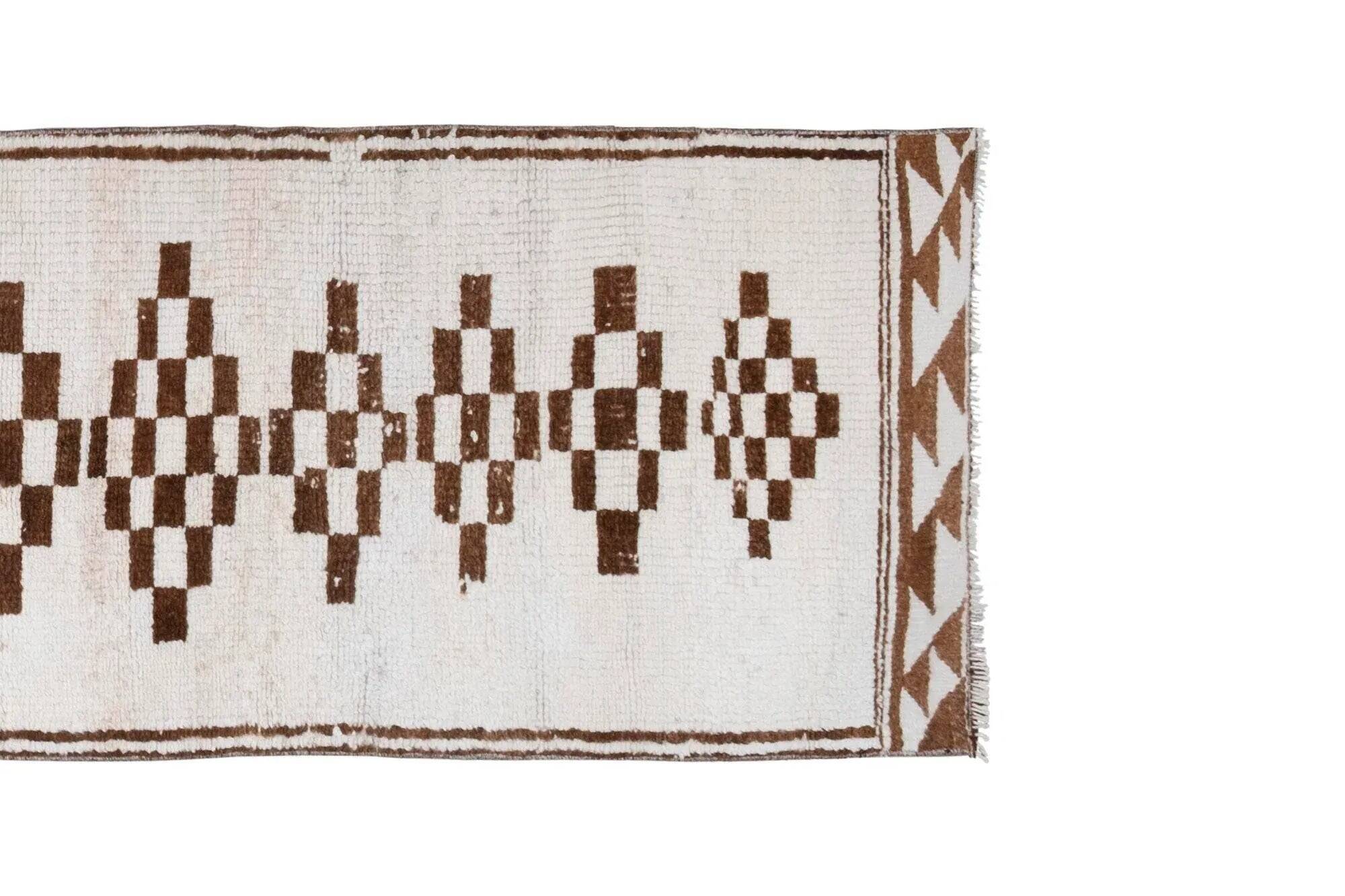 Vintage Turkish hallway rug 83x338 cm