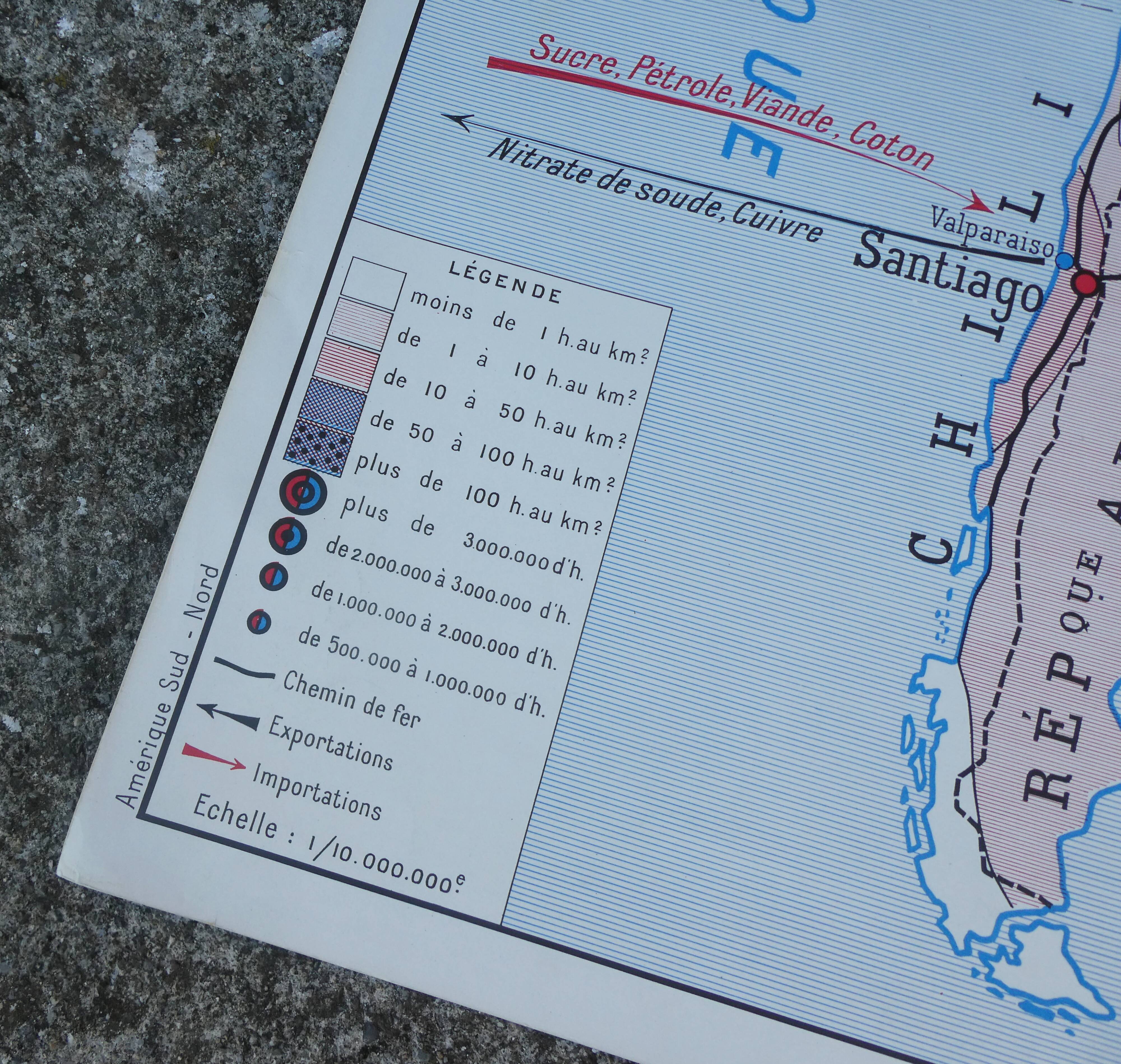 Rossignol School Map Poster: North America United States / South America.