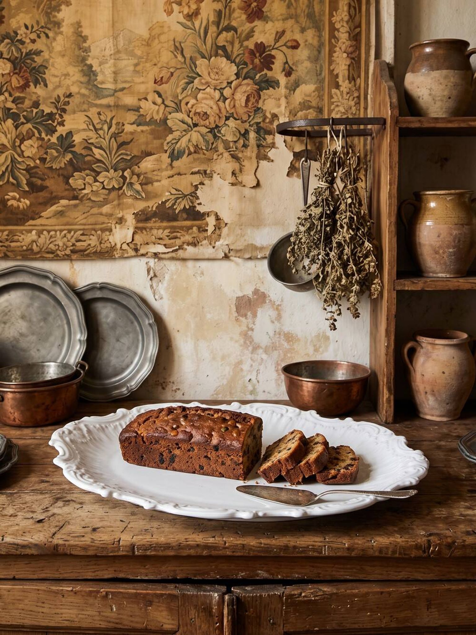 Antique deep dish in white Limoges porcelain, with rockwork relief.