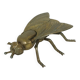 Vintage Copper-Purpose Fly Figurine Ashtray Italy Sixties