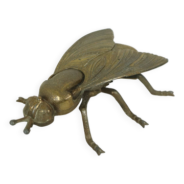 Cendrier en forme de mouche en cuivre, Italie, années 1960