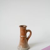 Pair of glazed sandstone candlesticks, 1970