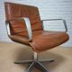 Program 2000 armchair in leather by Delta Design for Wilkhahn, 1960s.