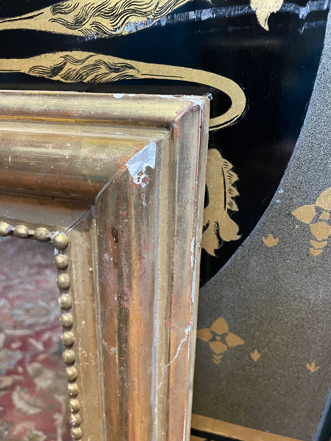 Louis XVI mirror with gold leaf