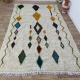 Handmade wool Berber rug 300 x 190 cm