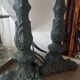 Pair of lamps forestier cast iron collection fil de fer