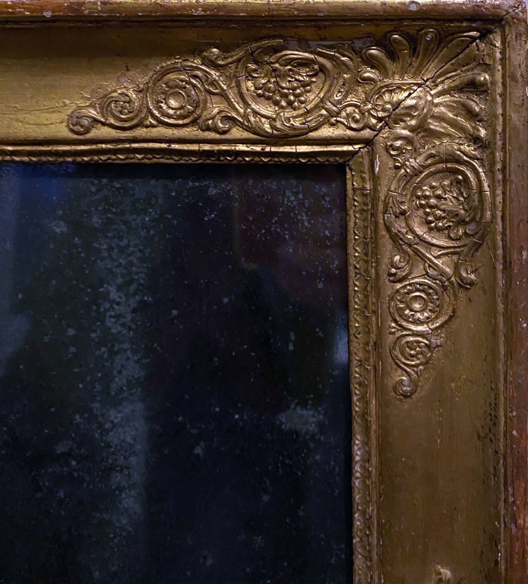Old nineteenth century empire frame for restoration for work of 37 / 48 cm