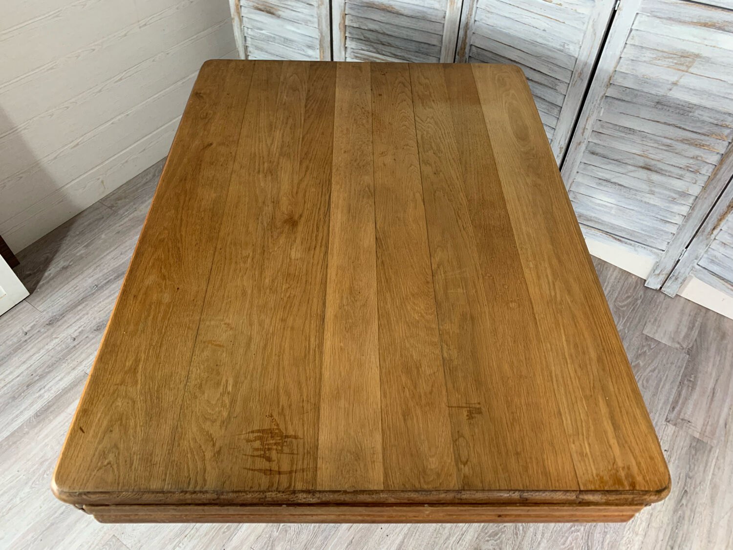 Table en chêne art déco avec rallonge 1920