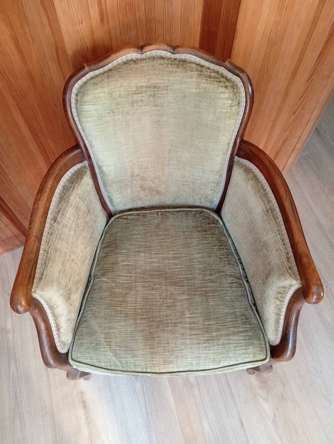 Fauteuil bergère style Louis XV
